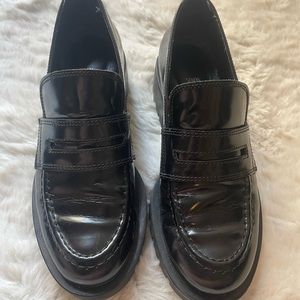 Zara leather loafers